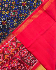 Red & Blue Navratan Patola Saree