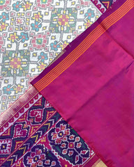 Purple & White Navratan Patola Saree