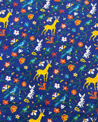 Blue Deer Parrot Flower Patola Saree