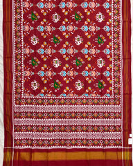 Red Narikunj Flower Patola Saree