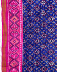 Pink & Blue Small Panchanda Patola Saree