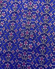 Pink & Blue Flower Patola Saree