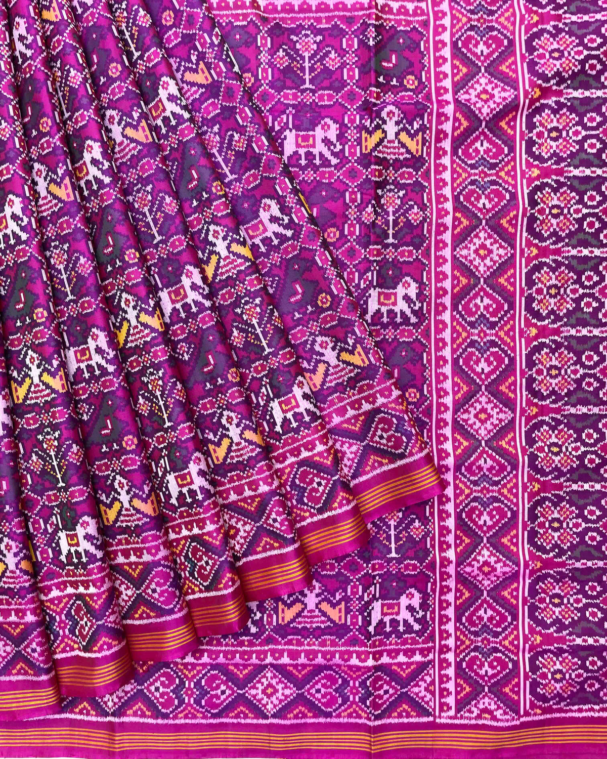 Purplish Pink Narikunj Patola Saree