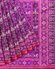 Purplish Pink Narikunj Patola Saree