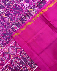 Purplish Pink Narikunj Patola Saree