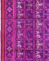 Purplish Pink Narikunj Patola Saree