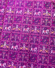 Purplish Pink Narikunj Patola Saree