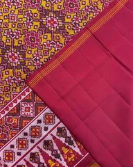 Red & Yellow Navratan Patola Saree