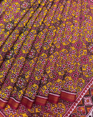 Red & Yellow Navratan Patola Saree