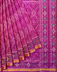 Pink Manekchowk Patola Saree