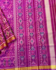 Purplish Small Narikunj Patola Saree