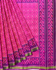 Purple & Pink Buttonful Patola Saree