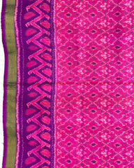 Purple & Pink Buttonful Patola Saree