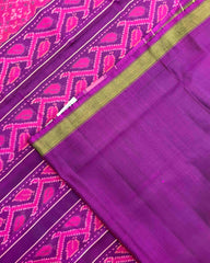 Purple & Pink Buttonful Patola Saree