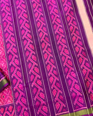 Purple & Pink Buttonful Patola Saree