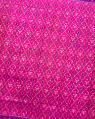 Purple & Pink Buttonful Patola Saree