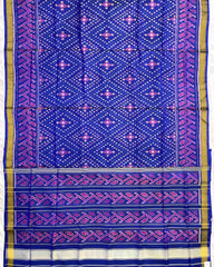 Blue Bandhej Design Patola Saree