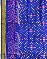 Blue Bandhej Design Patola Saree