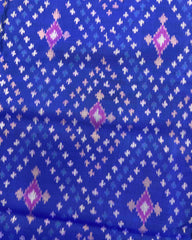 Blue Bandhej Design Patola Saree