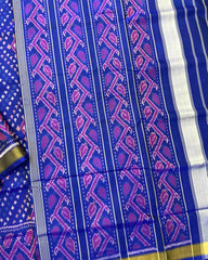 Blue Bandhej Design Patola Saree