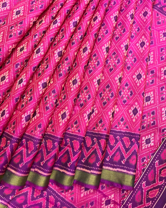 Purple & Pink Panchanda Patola Saree