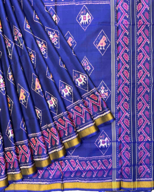 Blue Narikunj Patola Saree