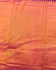 Purple & Peach Plain Patola Saree