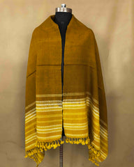 Yellow & Mustard Shaded Kutchi Woolen Shawl