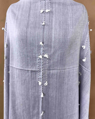 Grey & Greyish Blue Fine Cotton Dupatta