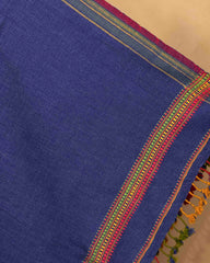 Blue Border Patti Marino Kutchi Woolen Shawl