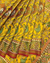 Red & Yellow Narikunj Matka Tissue Patola Saree