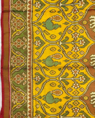 Red & Yellow Narikunj Matka Tissue Patola Saree