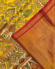 Red & Yellow Narikunj Matka Tissue Patola Saree