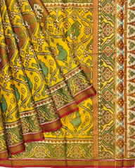 Red & Yellow Narikunj Matka Tissue Patola Saree