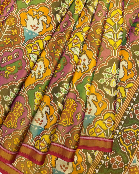 Multicolour Narikunj Tissue Patola Saree