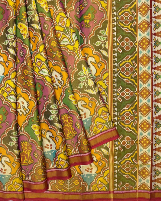 Multicolour Narikunj Tissue Patola Saree