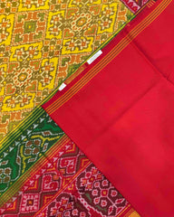 Yellow Ganga Jamuna Navratan Manekchowk Mix Patola Saree