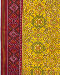 Yellow Navratan Ganga Jamuna Patola Saree