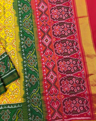 Yellow Navratan Ganga Jamuna Patola Saree