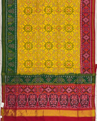 Yellow Navratan Ganga Jamuna Patola Saree