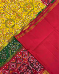 Yellow Navratan Ganga Jamuna Patola Saree