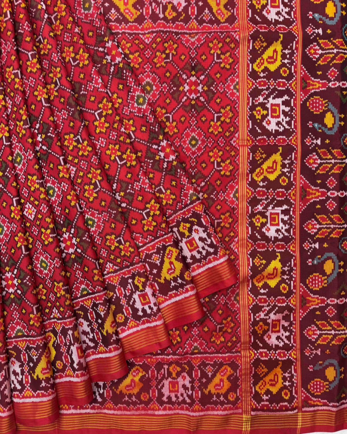 Red Navratan Patola Saree