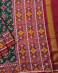 Red & Green Navratan Patola Saree