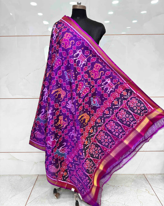 Purple Narikunj Patola Dupatta