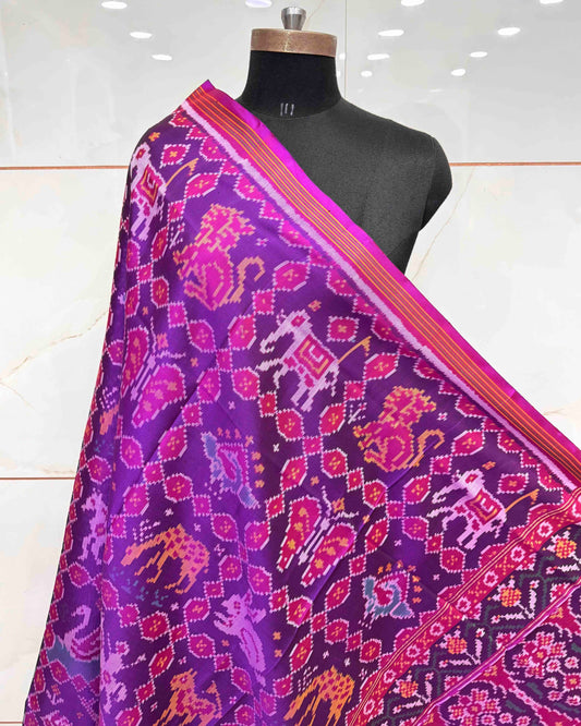 Purple Narikunj Patola Dupatta