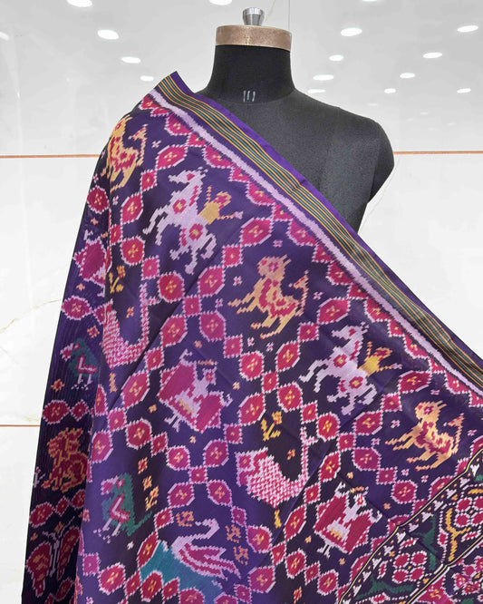 Purplish Blue Narikunj Patola Dupatta