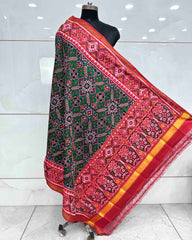 Red & Green Manekchowk Patola Dupatta