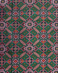 Red & Green Manekchowk Patola Dupatta