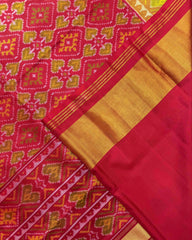 Red Panchanda Patola Saree