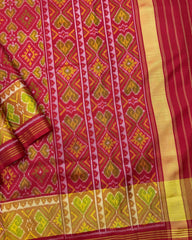 Red Panchanda Patola Saree